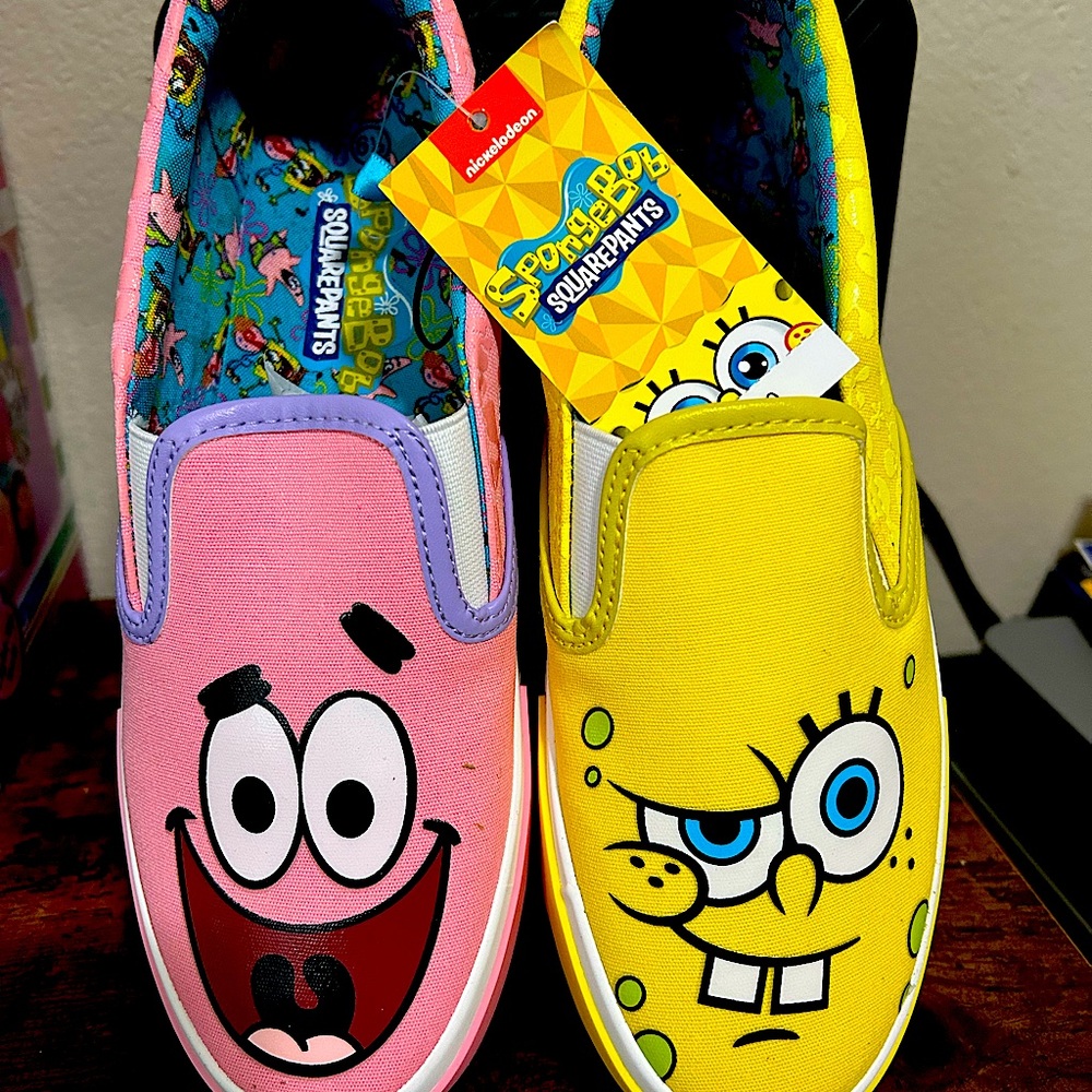 SpongeBob slip on sneakers, women’s sizes